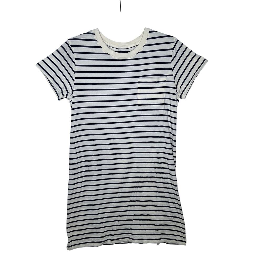 Pact Breton Stripe T-shirt Dress Medium Organic Cotton Short Sleeve Nautical